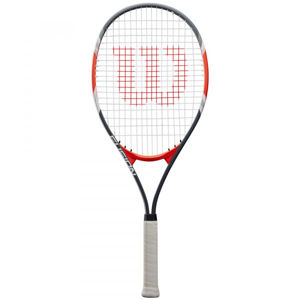 Wilson FUSION XL Rekreační tenisová raketa, Tmavě šedá,Oranžová, velikost 3